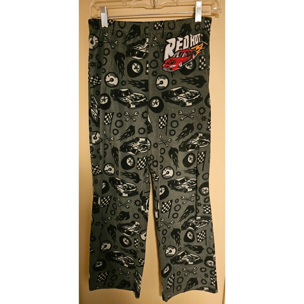 Steve Boys Pajama Pants Fleece Bottoms redhot race car Warm Kids Small size 7